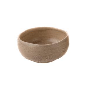 Natural yellow enamel round bowl